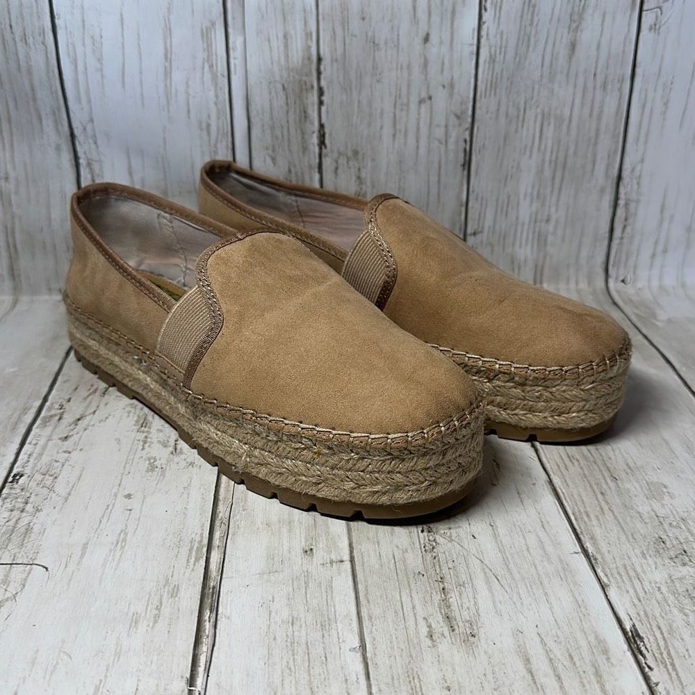 Circus‎ by Sam Edelman Cora Tan Espadrille Platform Loafers Womens 7M Slip On